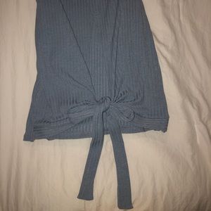 Open back long sleeve with tie